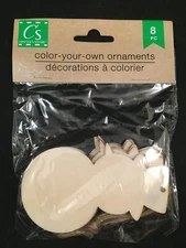 Crafter's Square - Color Your Own Ornament - Snowman - Wood Shapes - 8 Pieces