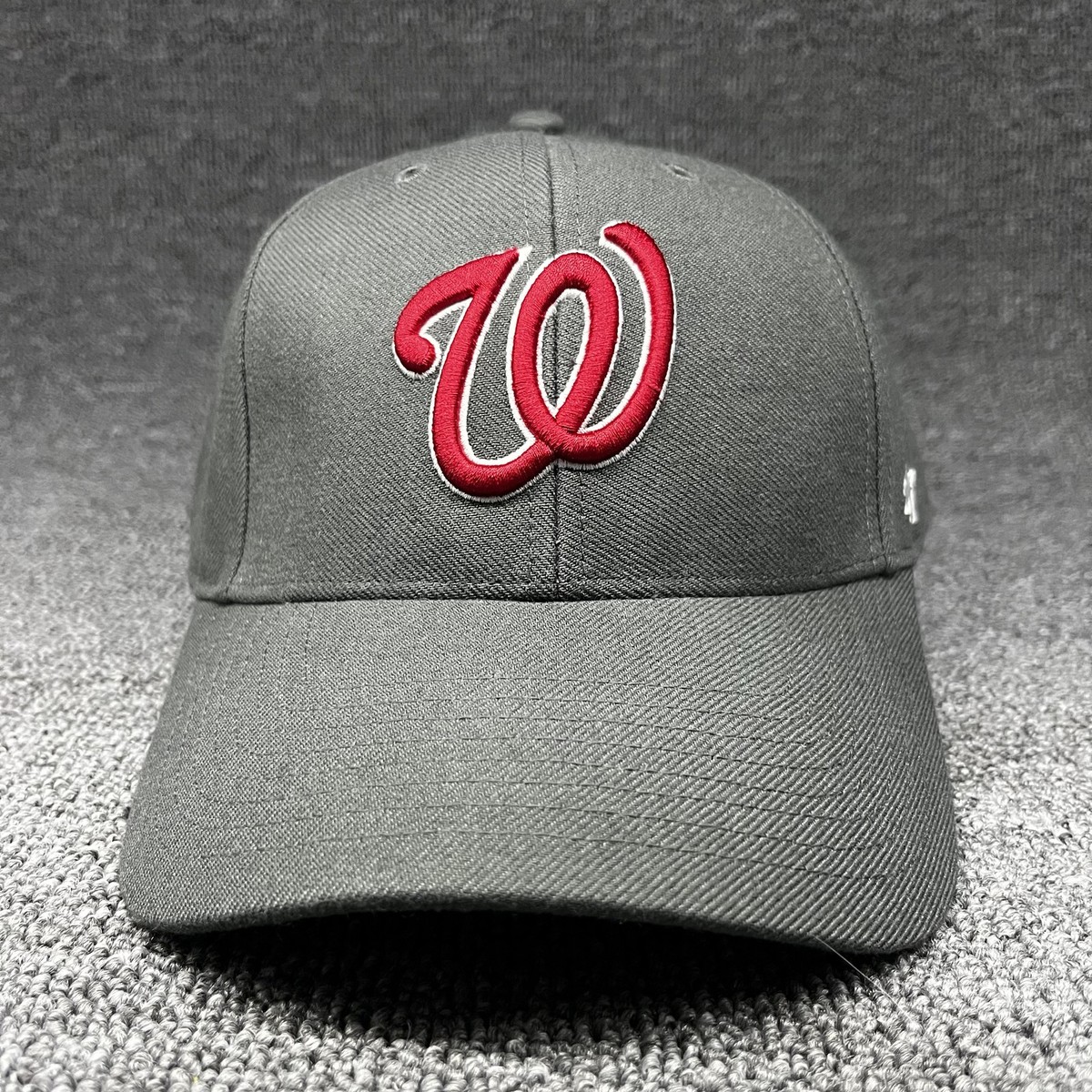 New '47 Washington Nationals MLB Gray Adjustable Clean Up Baseball Hat Cap