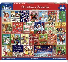 White Mountain 1000 Piece Jigsaw Puzzle Winter Christmas Holiday 24" x 30" Large