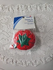 Prym Creative Tomato Red Pin Cushion w/Strawberry Emery Sewing Needle Holder NEW