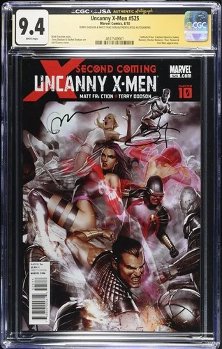 UNCANNY X-MEN #525 (2010) - CGC GRADE 9.4 - MARVEL SIGNED DODSON FRACTION