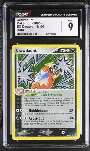 Pokemon Crawdaunt EX Deoxys 6/107 Holo CGC 9 Mint