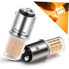 12 Volt 1157 7528 2057 2357 Led Blinker Bulb 3 Watt Bay15d Amber Yellow