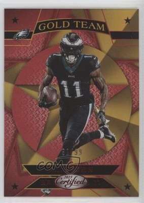 2023 Certified Gold Team Mirror Red 91/99 AJ Brown #GT-14 1ds8