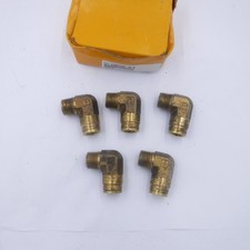 5 Pack Parker 169PTCNS-10-8 Air Brake DOT 5/8" Rigid 90° Elbow w/ 1/2"NPT Thread