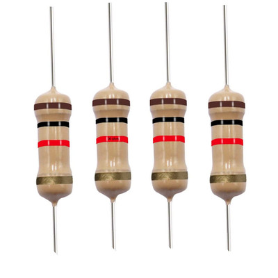 1K Ohm Carbon Film Single Fixed Resistor, 1/2W (0.5 Watts), 5% Tolerance, 1K (40