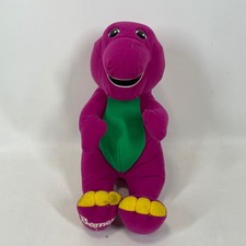 Vintage Playskool Barney the Dinosaur Talking Plush Toy 1990s Tested Works