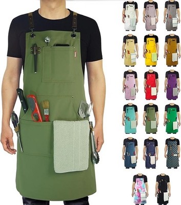 Stenffy Arbeitsschürze mehrere Taschen Einheitsgröße Küche Künstler Malerei Schreiner