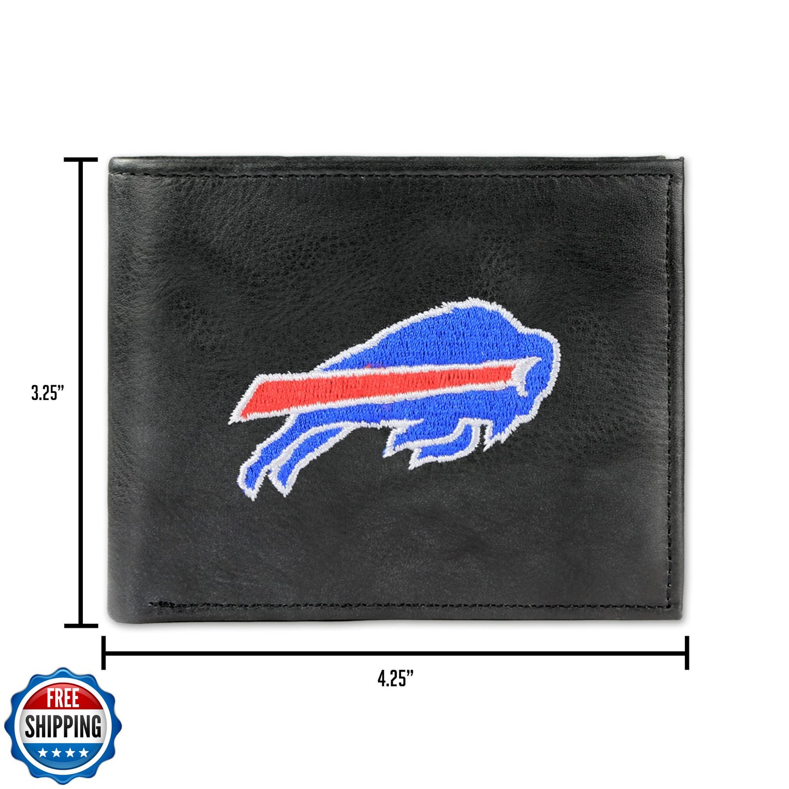 Rico Industries NFL Embroidered Leather Billfold Wallet, Atlanta 