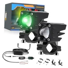 LED Motorcycle Auxiliary Light Kit, 5 Modes, Spot Driving Lights, Compatible
