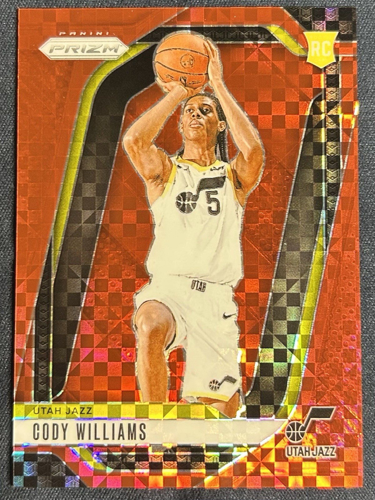 Cody Williams 2024-25 Panini Prizm #232 Red Power /75 Utah Jazz RC Rookie SP