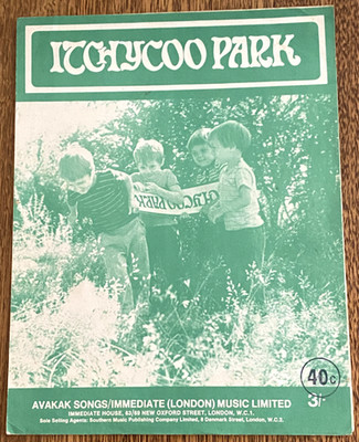 STEVE MARRIOTT & RONNIE LANE (Small Faces) - Itchycoo Park. Sheet music