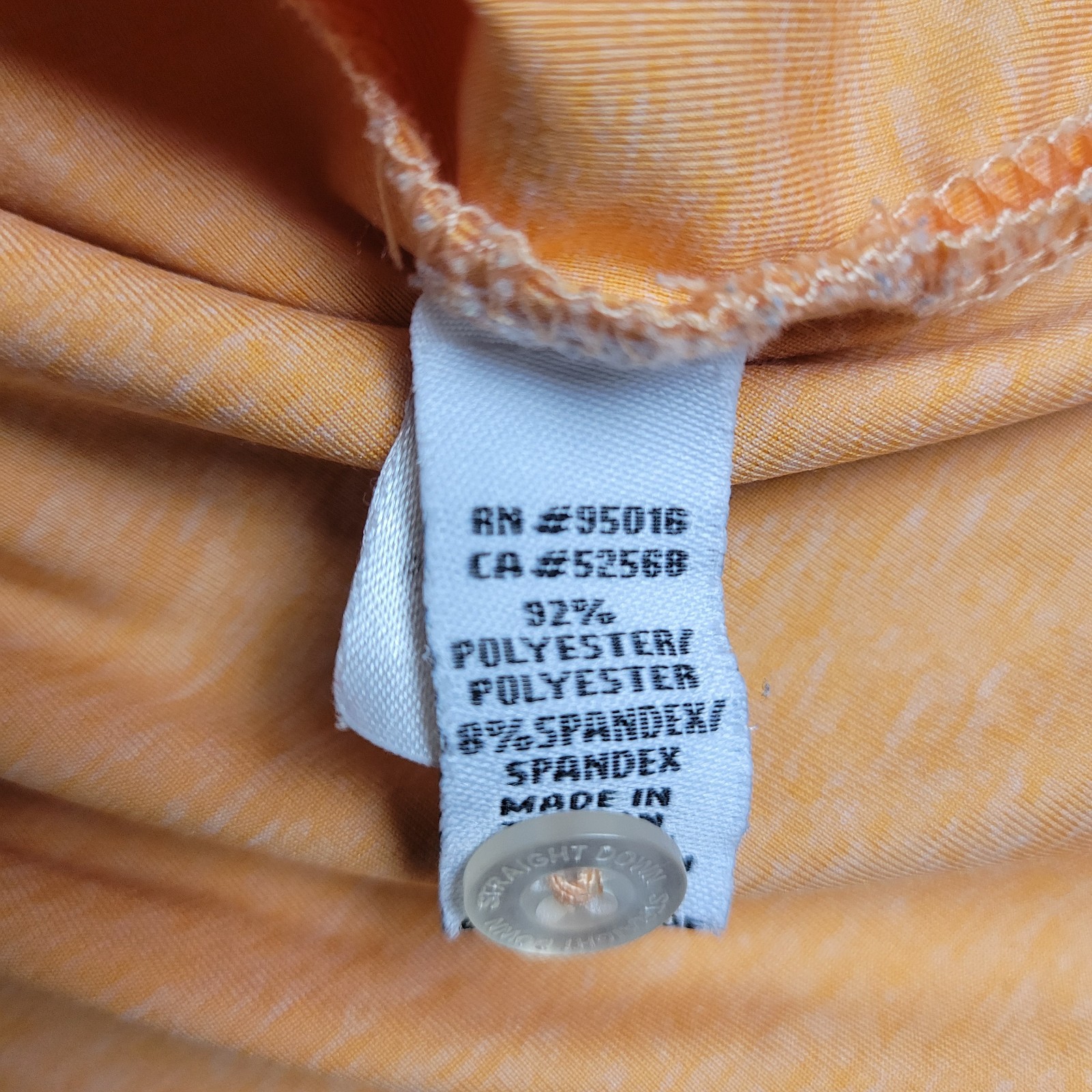 Straight Down Mens Medium Solid Orange Performanc… - image 5