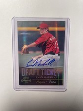 Panini 2011 Playoff Contenders Evan Marshall #DT30 Draft Ticket Autographed