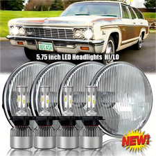 4pcs 5 34 5.75inch Led Headlights Hilo Drl For Chevrolet Caprice 1966-1976 A 4pcs 5 34 5.75inch Led Headlights Hilo Drl For Chevrolet Caprice 1966-1976 A