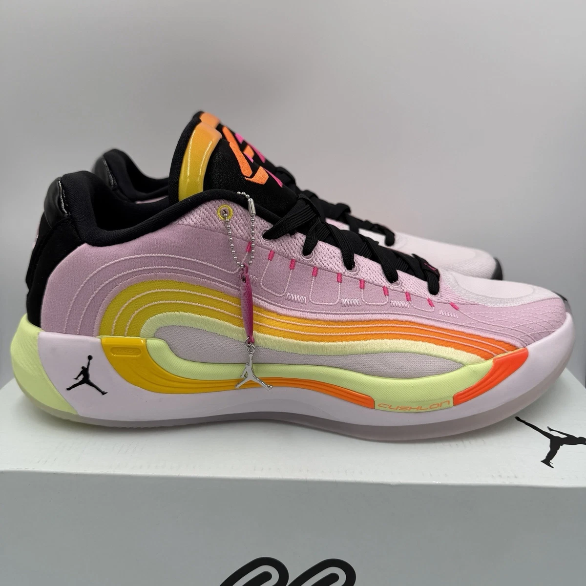 Jordan Luka 4 Gone Fishing Sneakers Pink Yellow IB7903-600  display picture 1
