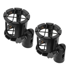 2 Pcs Mic Anti Shockproof Mount Condenser Microphone Holder
