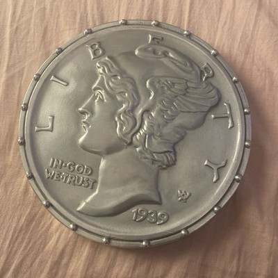 Robert Dennison Great American Dime Coin Liberty 1939 Head Plate Plaque