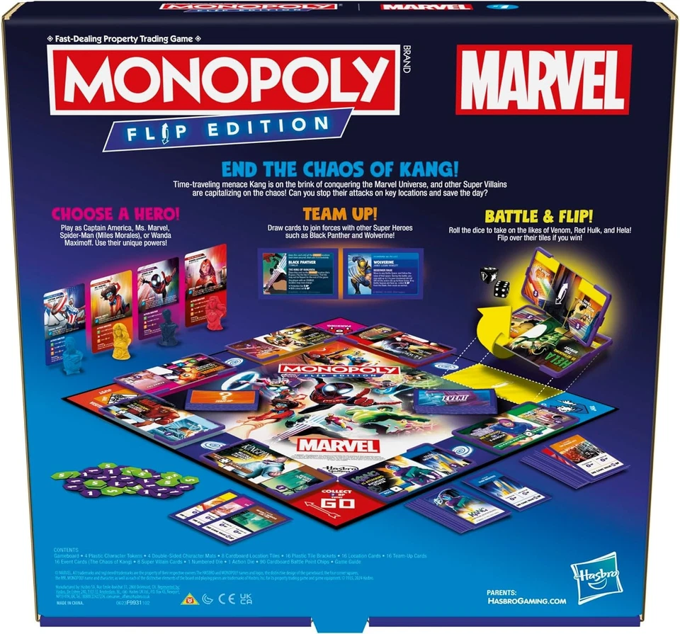 Monopoly Flip Edition: Marvel Board Game - Image 3 of 4