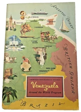 Venezuela American Geographic Society Original Stickers 1959 Around The World PB