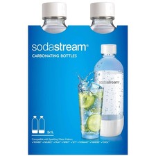 2-Pack White Carbonating Bottles - 1L`