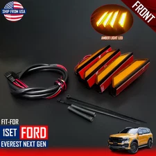 Front Amber LED Grille Light 4PCs For Ford Everest Next-Gen 2022-2024