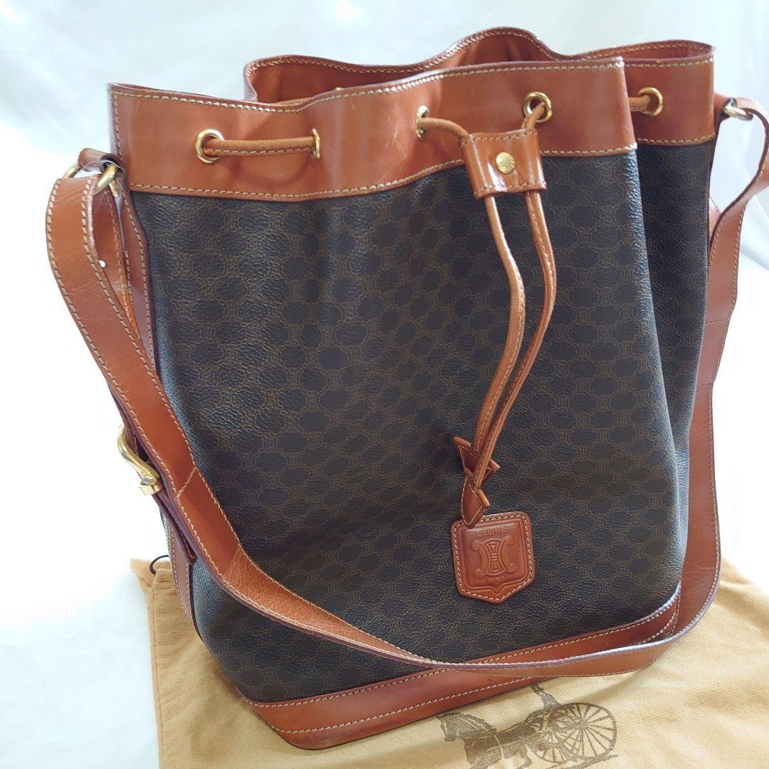 Mint Condition CELINE Macadam Pattern Drawstring … - image 2