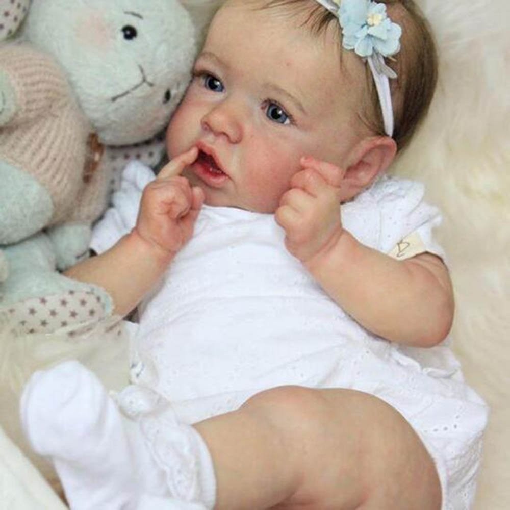 22" DIY Reborn Newborn Dolls Kit Lifelike Baby Kits Unpainted Mold Head Limbs US