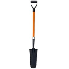 Drain Spade Shovel 48in Fiberglass Handle Metal Teeth Digging Trenching Tool