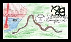 US COVER SAN FRANCISCO GARTER SNAKE ENDANGERED SPECIES FDC ALL OVER HAND COLORED