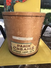 Antique 1917 Paris’ Creams National Candy Co. Inc Large John Strange Pail Co.