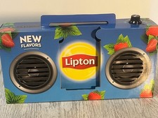 RARE LIPTON ICED TEA PROMO CARDBOARD SMART PHONE SPEAKERS BOOMBOX Works