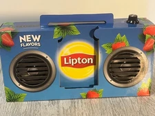 RARE LIPTON ICED TEA PROMO CARDBOARD SMART PHONE SPEAKERS BOOMBOX Works
