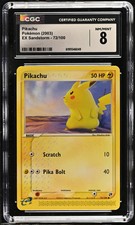 Pikachu 2003 Pokemon EX Sandstorm CGC 8 #72/100