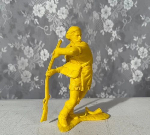 Vintage 60s Marx Toy Company Pioneer Man Yellow 5 inches 1960s Retro Western