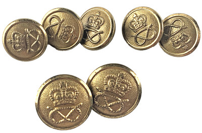 Set of Vintage South Staffordshire Regiment Style Metal Buttons B5