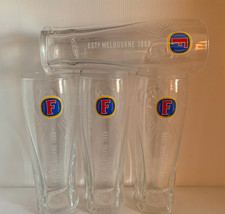 Fosters Lager Pint Glasses x 4 Official Brand New Toughened /Nucleated