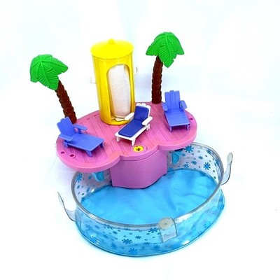 Mattel Fashion Polly Tropical Pool Playset Heart Shaped 2000s Beach Set