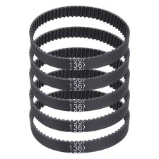 136mm GT-2 Timing Belt, 5pcs 6mm Width 2mm Pitch 3D Printing Closed Loop, Black