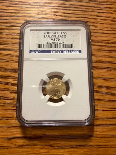 2009 $5 Gold American Eagle 1/10oz--'Early Releases"- NGC MS 70