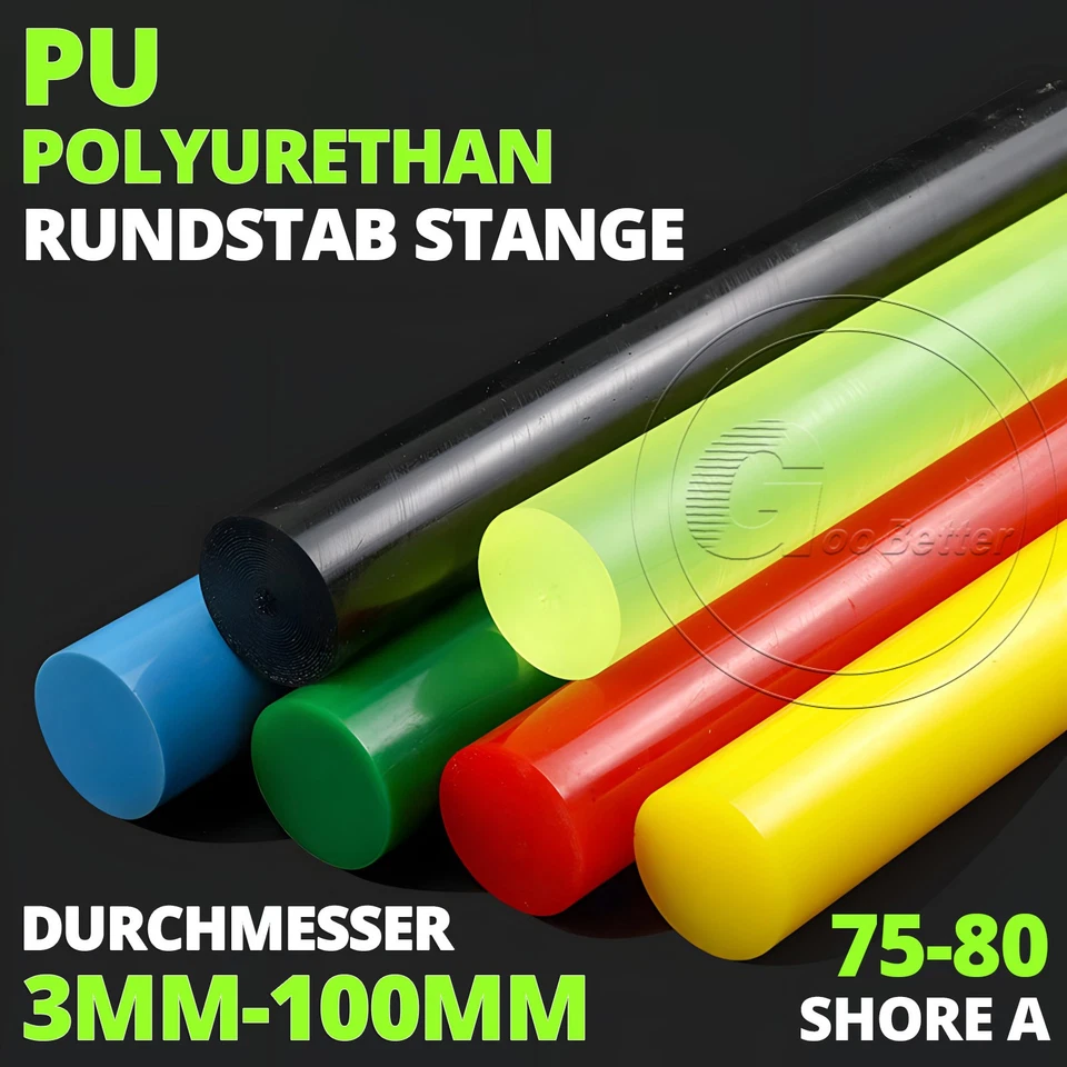 Polyurethan-Stab Stange PU Rundstab Ø 3mm-100mm Vollmaterial Stab 75-80 Shore A - Bild 1 von 4