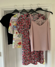 Bundle 3x lightweight tops Ne Look, Tu) plus 1x M&S dress. All size 16.