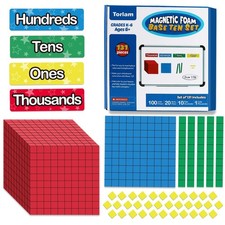 Torlam 131 PCS Magnetic Base Ten Blocks - Place Value Blocks -Math ... Fast Ship