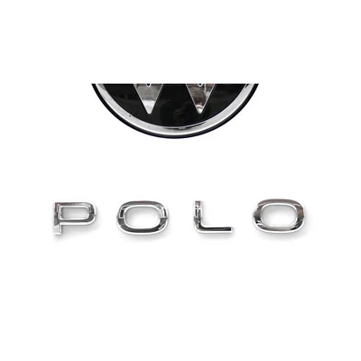 Original VW Polo 6 (2G) Schriftzug hinten Emblem Heckklappe Logo chrom glänzend - Bild 1 von 2