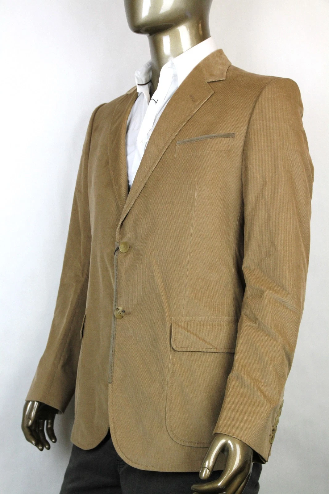 Nuovo Blazer Gucci Camel Fine Velluto a coste Marsiglia 304864 2602