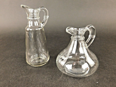 Anchor Hocking VTG Glass Cruet Bottle Oil Vinegar Dressing Set of 2, 5-oz ea