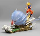 Goku vs Kid Buu Figure - Dragonball Z PVC Resin Toy - Goku Kid Buu Toy 25 cm NEW