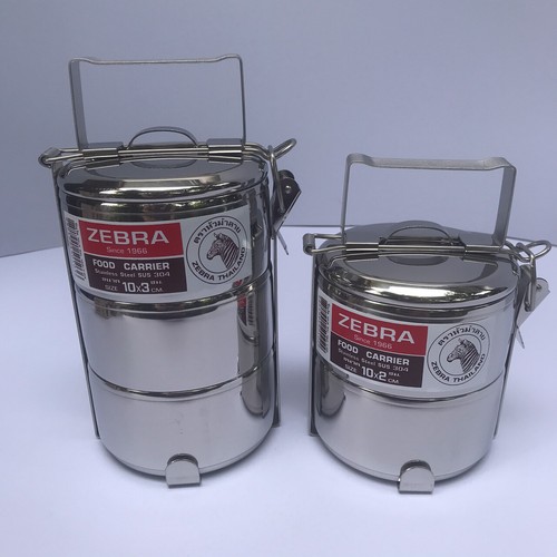 Thai Zebra Brand Stainless Steel Food Carrier Lunch Box Pinto 10 cm