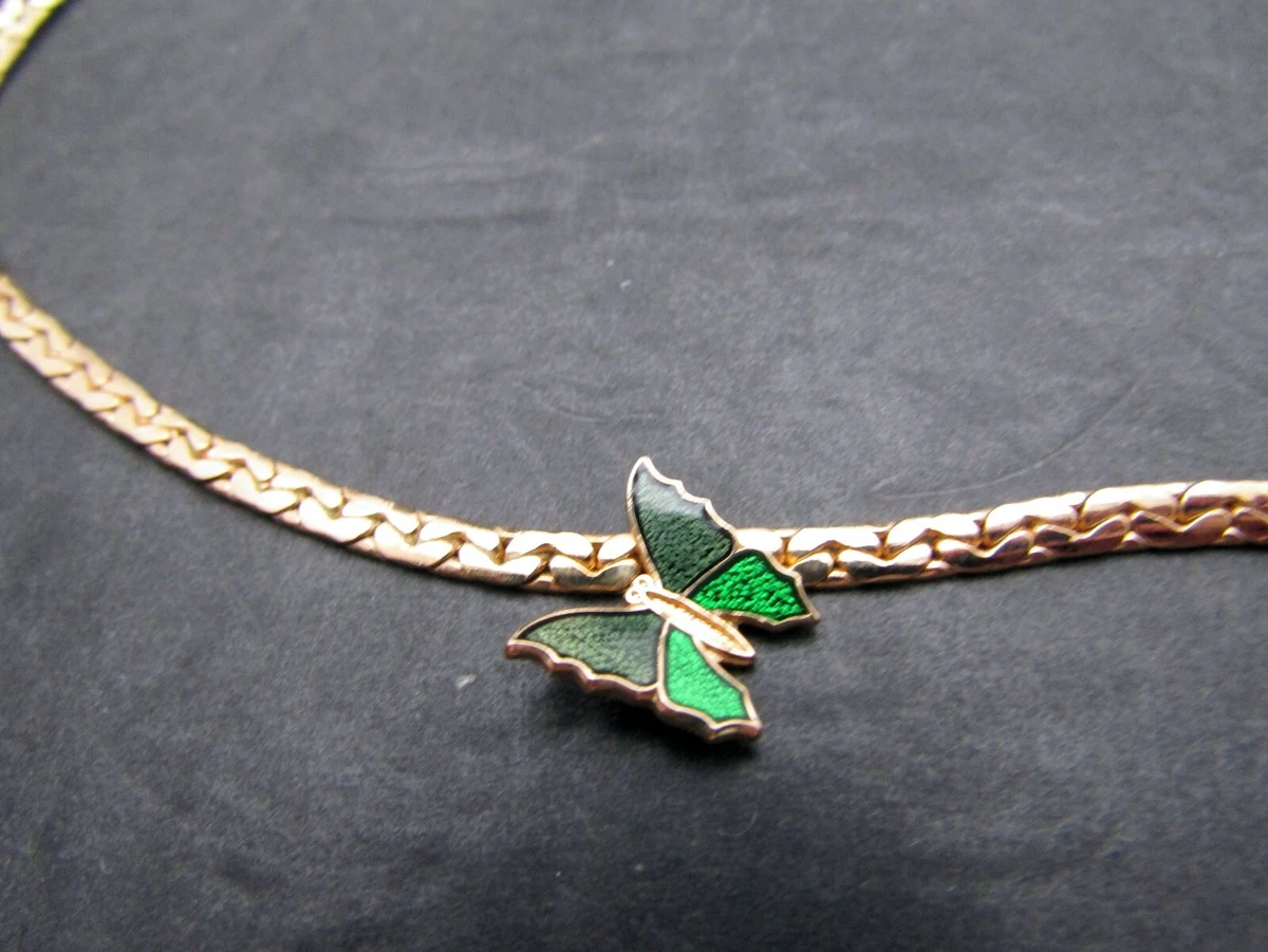 Vintage Avon 1978 Fashion Accents in Jewelry Shy Green Butterfly