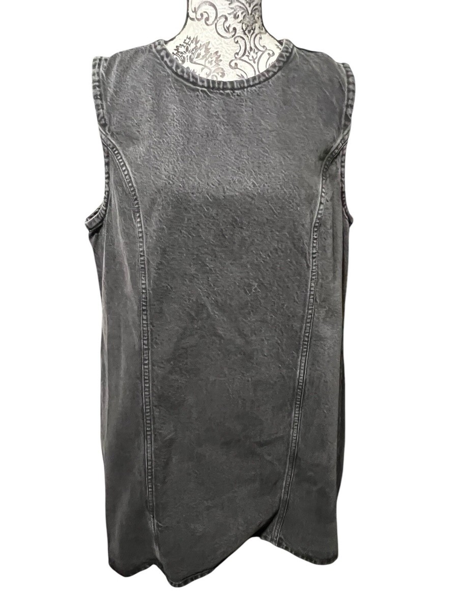 NWT Abercrombie Fitch Gray Washed Denim Dress Size XL MSRP $80